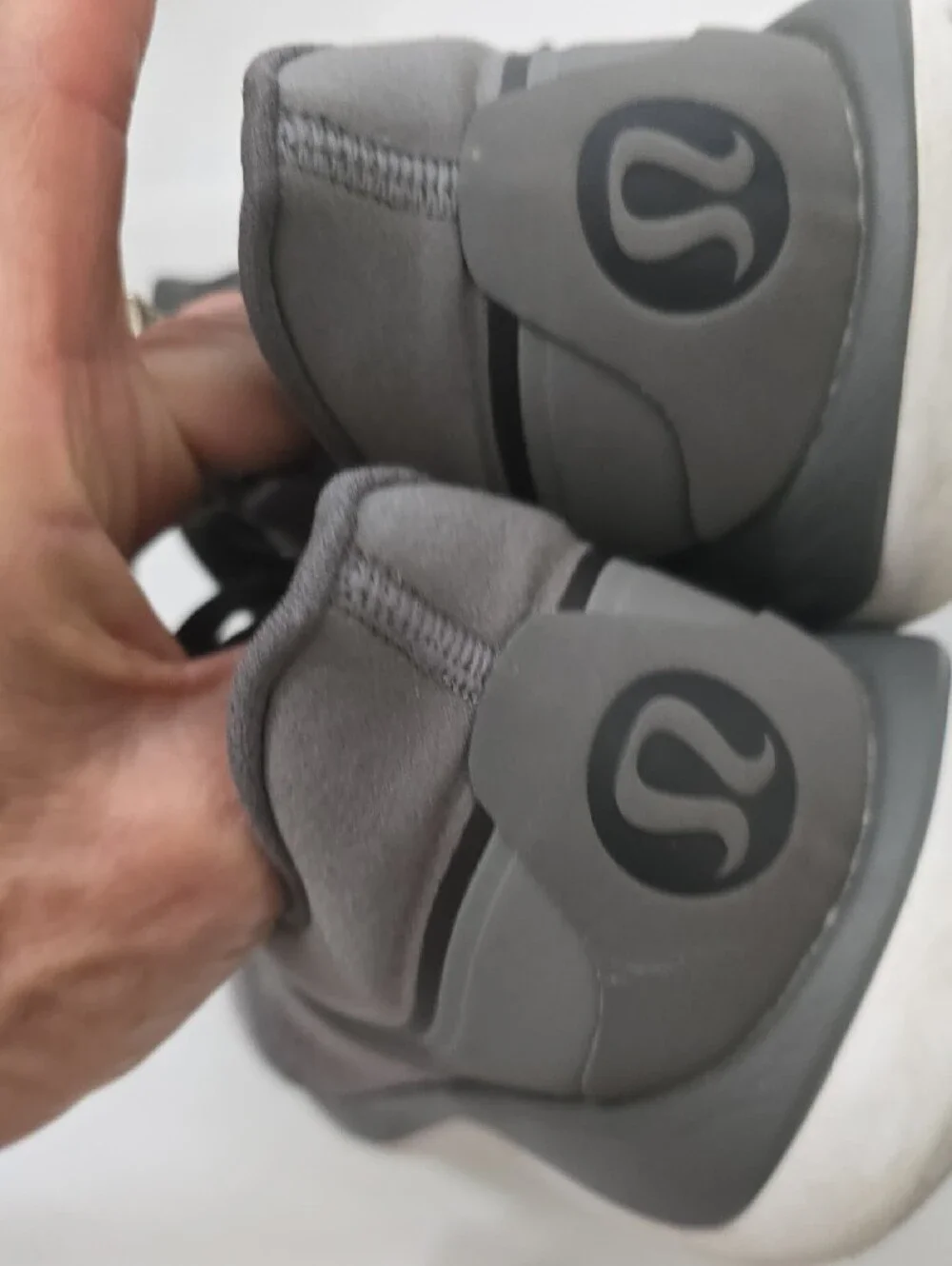lululemon athletica Men's Dark Grey Knit Running Sneakers